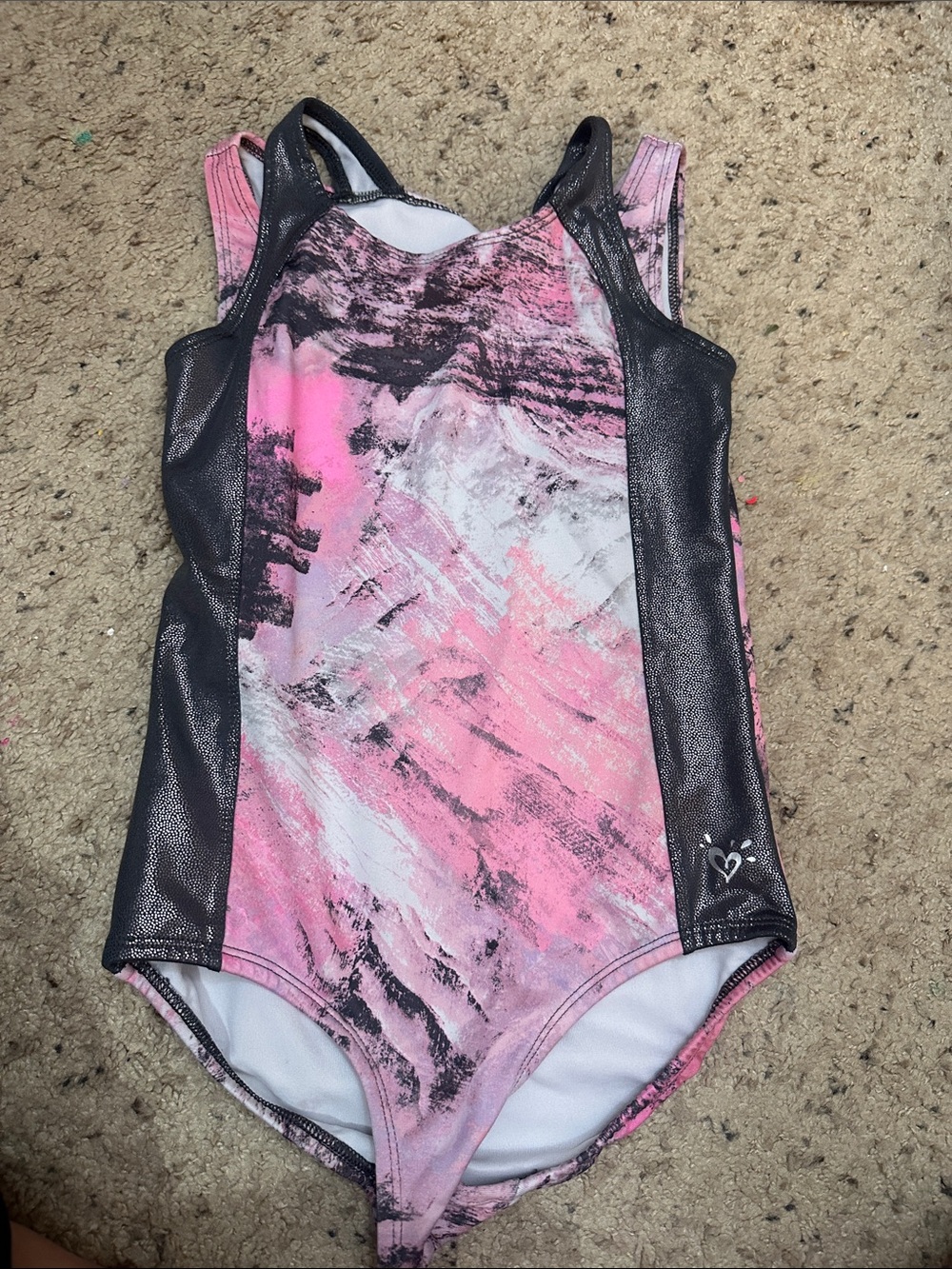 Justice Pink Marble Gymnastic leotard